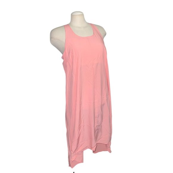 Halara Breezeful Racerback Hi Low MIdi Dress Sz XL Womens Pink Built in Bra Slee - Picture 6 of 15